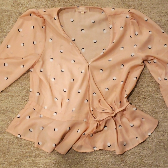 Blousology pink polkadoted blouse - Picture 3 of 8
